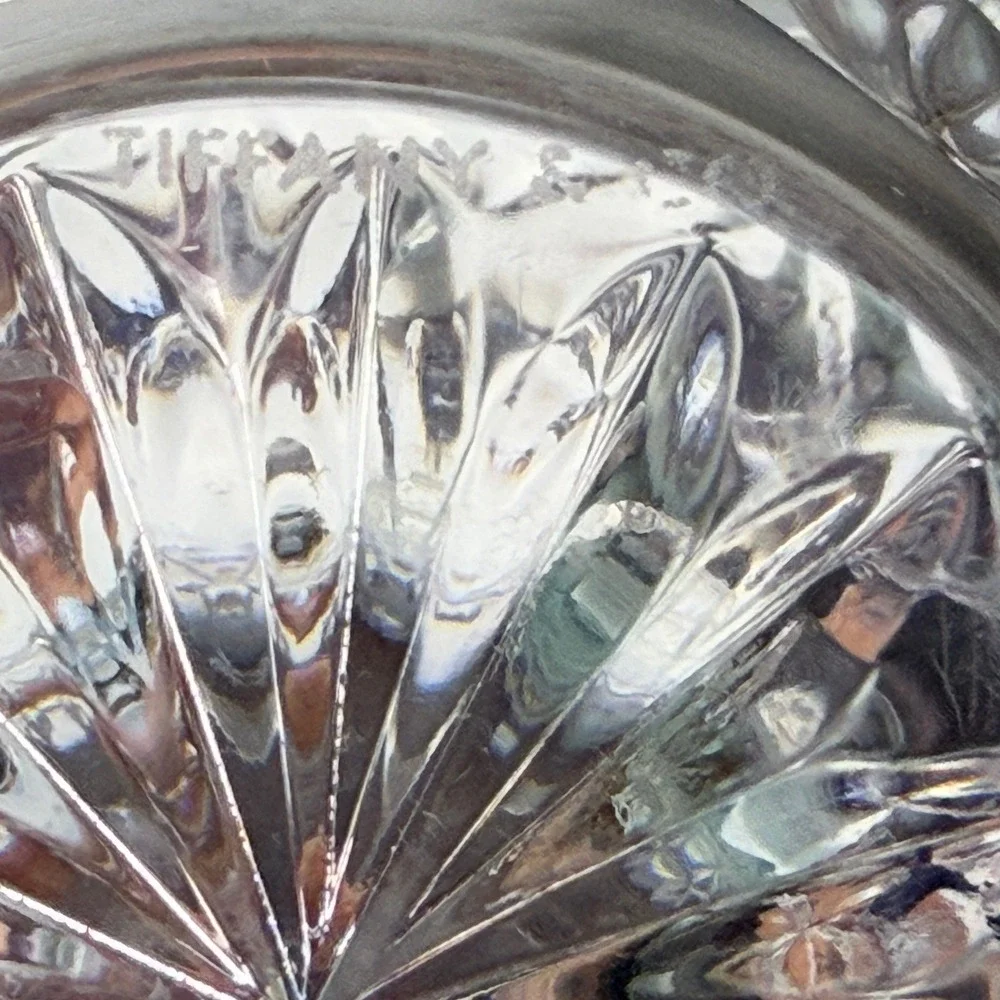 Vintage Signed Tiffany & Co Sybil Cut Crystal Bud Vase 4